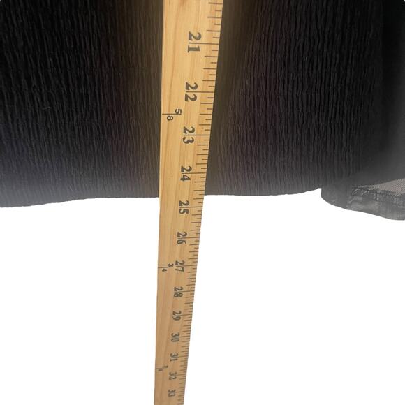 Allegra K Women's Size Large Mesh Sleeves Black Whymsygoth Top - Picture 8 of 8